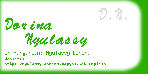 dorina nyulassy business card